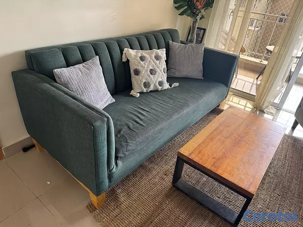 muebles y colchones - mueble de tres plazas con su mesita 4