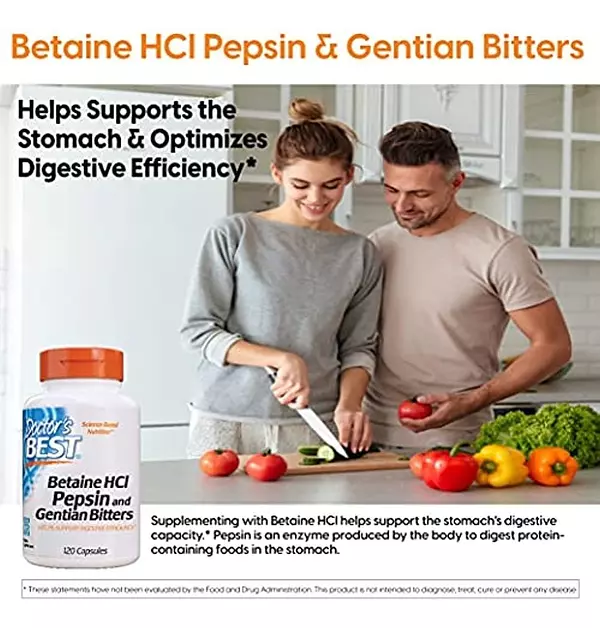 Salud y Equipamiento Médico - Complemento Digestivo Doctor.s Best Betaine Hci 120 Capsulas 2