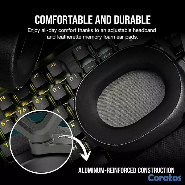 camaras y audio - Corsair HS65 Wireless Multiplatform Gaming Headset 6