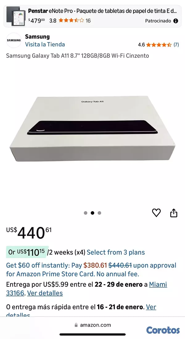 celulares y tabletas - Vendo Samsung Galaxy Tab A11 NUEVA (modelo 2025) 3