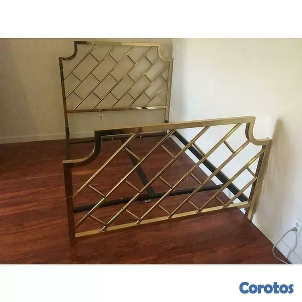muebles y colchones - base de cama y hierro galvanizado pintura industrial 2
