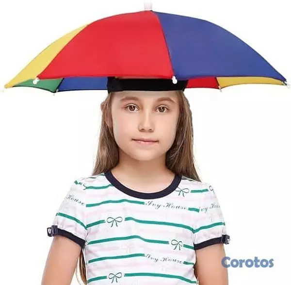 joyas, relojes y accesorios - Sombrero paraguas manos libres – Sol y lluvia – En 6