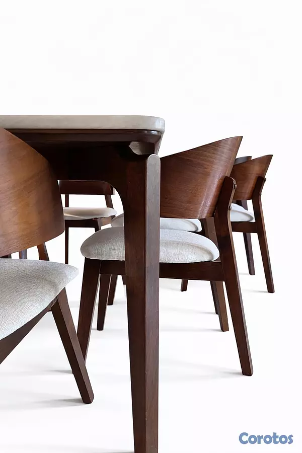 muebles y colchones - ELEGANTE COMEDOR DE 6 SILLAS 2