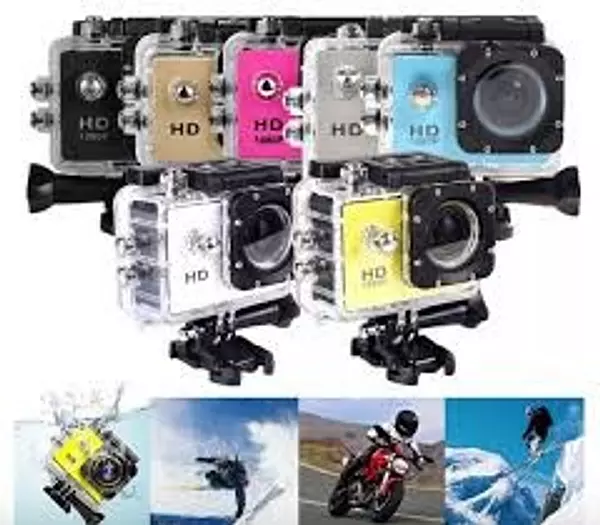 camaras y audio - Camara deportiva sumergible tipo go pro waterproof buceo motor casco carro  2