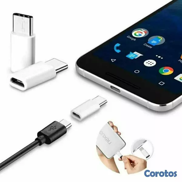 celulares y tabletas - Adaptador de USB 3.1 de micro USB a USB tipo C.  1