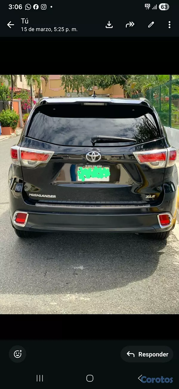 jeepetas y camionetas - Toyota Highlander XLE 2016 3
