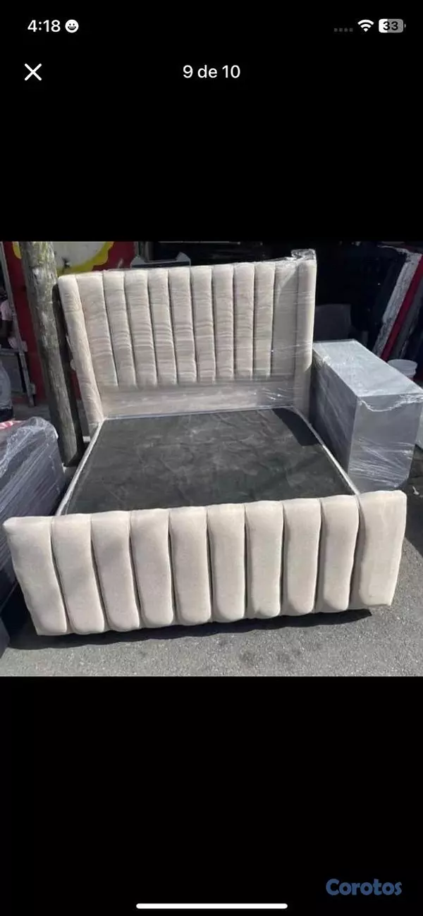 muebles y colchones - un especial de cama tapizada en un súper precio 🧸😍⏰ 15