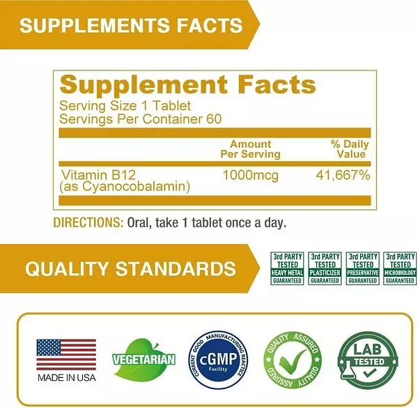 Salud y Equipamiento Médico - Vitamina B12 1000 mcg 2