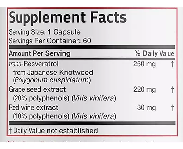 Salud y Equipamiento Médico - Resveratrol Complex 500mg 2