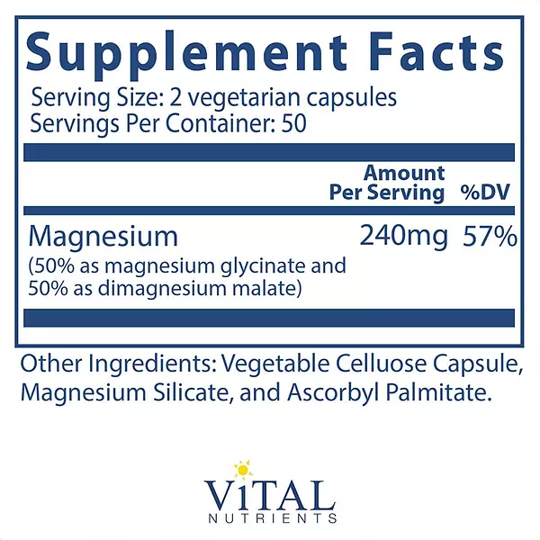 Salud y Equipamiento Médico - Malato De Magnesio 240 Mg Vital 2