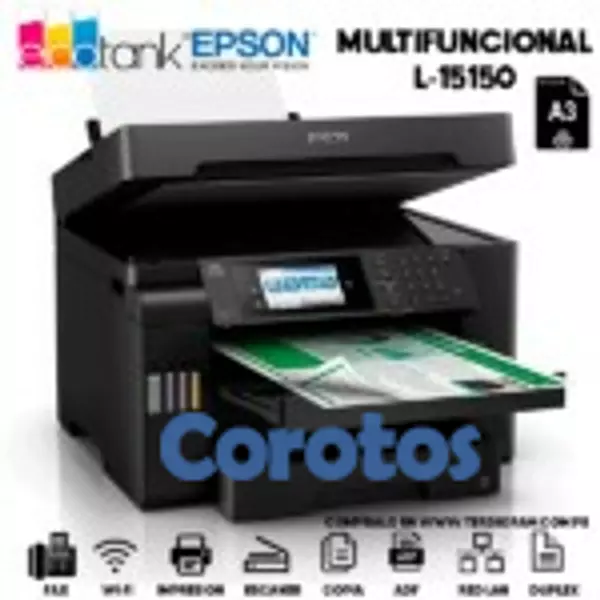 impresoras y scanners -  EPSON ECOTANK L15150 SISTEMA MULTIFUNCIONAL A3, SCANER Y COPIA A3    2