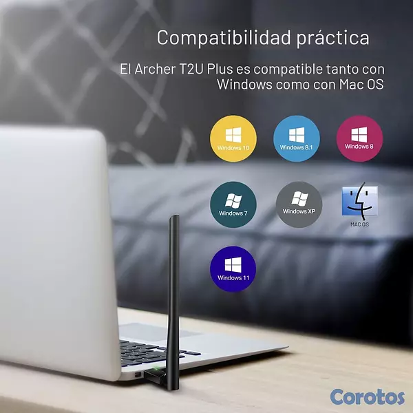 accesorios para electronica - TP-Link Adaptador de WiFi USB AC600 para PC 4