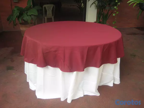 decoración y accesorios - MANTELES, Y TOPES PARA MESAS DE 60" DE DIÁMETRO Y BAMBALINAS DE 96" MESAS BUFFET 3