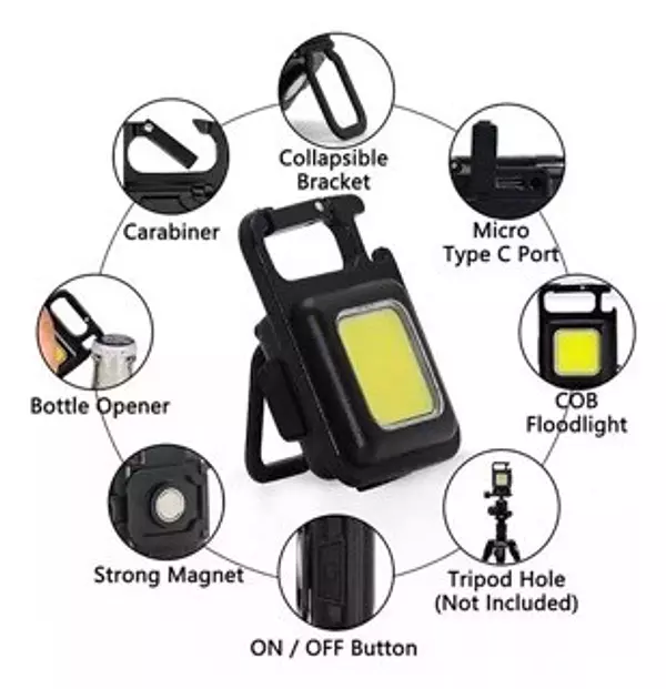 herramientas, jardines y exterior - Mini foco Llavero con Iman Led  Abridor linterna Calidad Premium! MAS VENDIDO 5