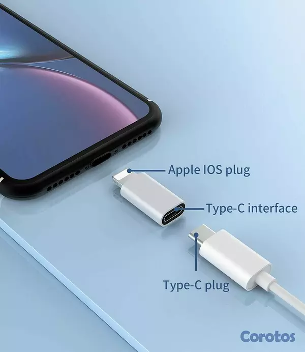 accesorios para electronica - Adaptador de tipo C hembra a iphone macho 4