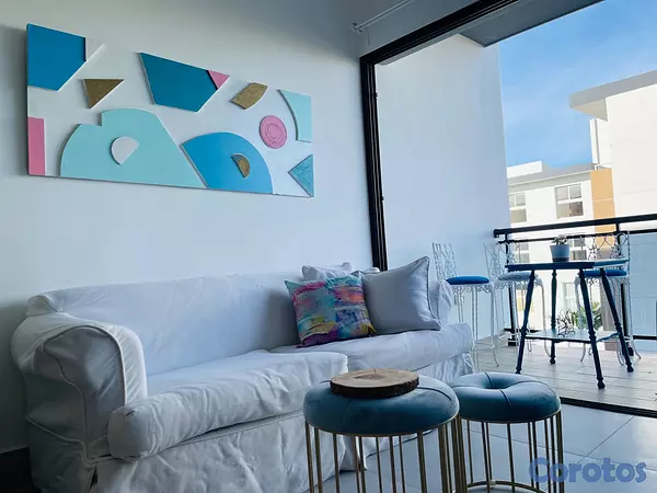 muebles y colchones - Sofa blanco de tela  3