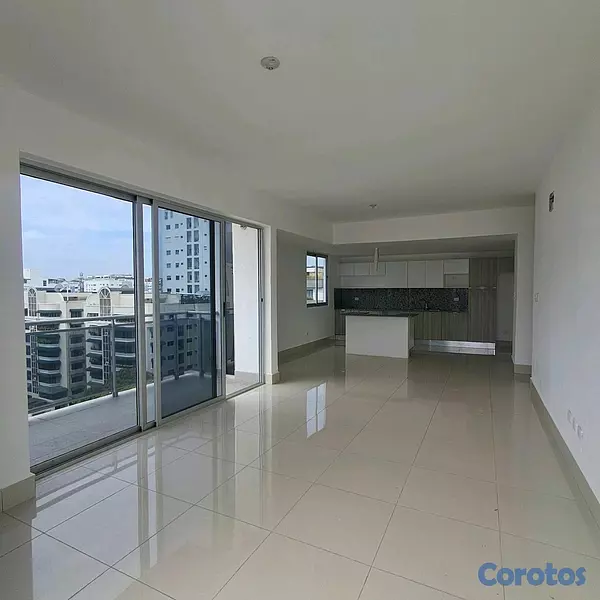 apartamentos - Apartamento con vista limpia en Evaristo Morales piso alto 4