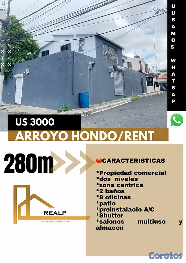 oficinas y locales comerciales - Alquiler propiedad comercial arroyo hondo 1