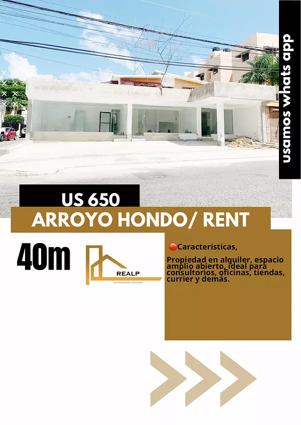 oficinas y locales comerciales - Local primer nivel arroyo hondo 1