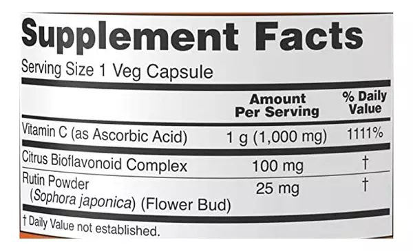 Salud y Equipamiento Médico - Vitamina C 1000mg 250 capsulas Now 2
