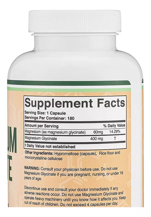 Salud y Equipamiento Médico - Glicinato Magnesio 400 mg Double wood 2