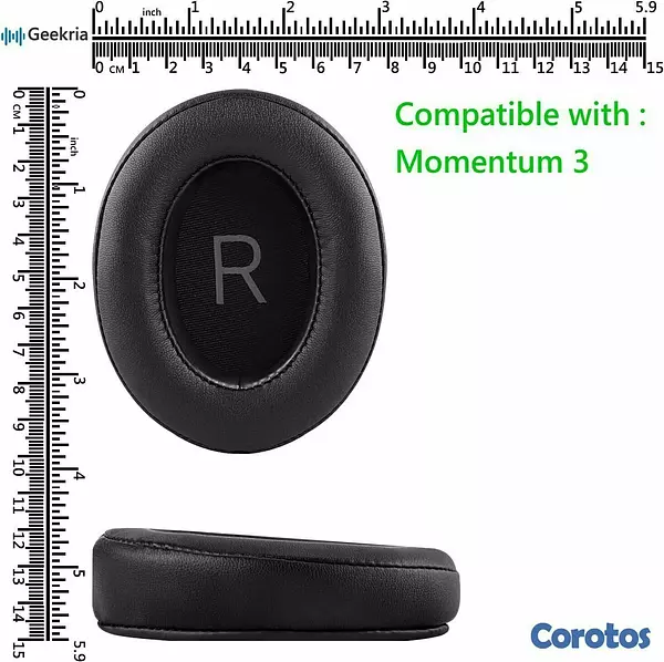 camaras y audio - Geekria - Almohadillas para Sennheiser Momentum 3 5