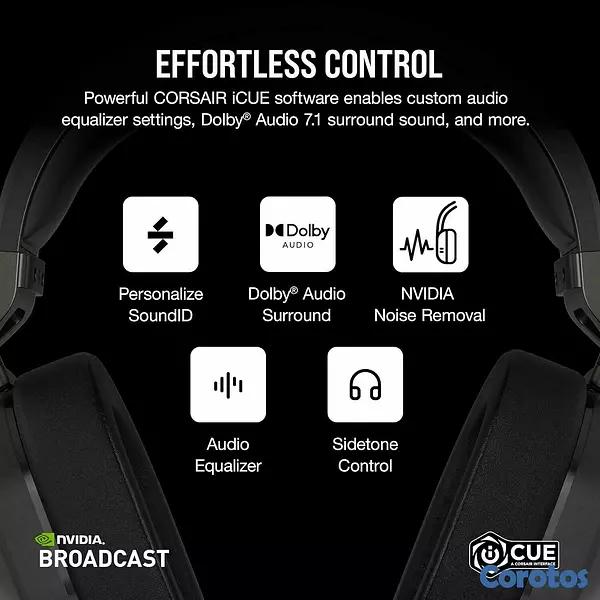 camaras y audio - Corsair HS65 Wireless Multiplatform Gaming Headset 10