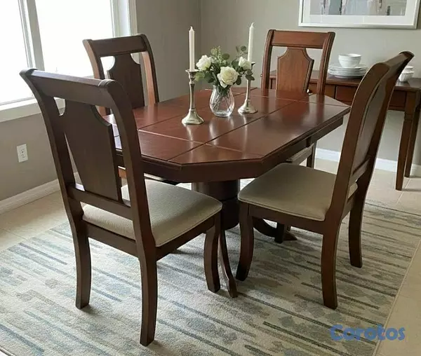 muebles y colchones - Comer 4 Silla 100% Caoba 3