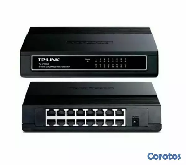 computadoras y laptops - SWITCH 16 PUERTOS TP-LINK TL-SF1016D, NO ADMINISTRABLE/DESKTOP,16 PUERTOS 10/100