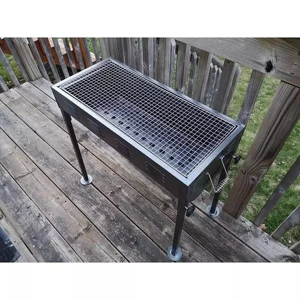 herramientas, jardines y exterior - Bbq Portatil Altura Ajustable Parrillera Asado 2