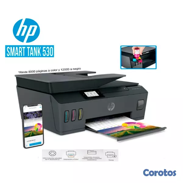 impresoras y scanners - MULTIFUNCIONAL HP SMART TANK 530  CON BOTELLA DE TINTA DE FABRICA - ALL IN ONE 2