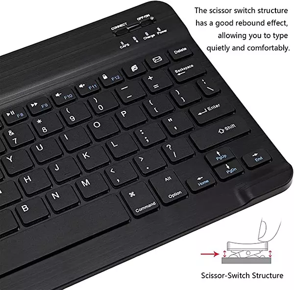 accesorios para electronica - Combo de teclado y mouse Bluetooth ultradelgado, recargable portátil inalambrico 3