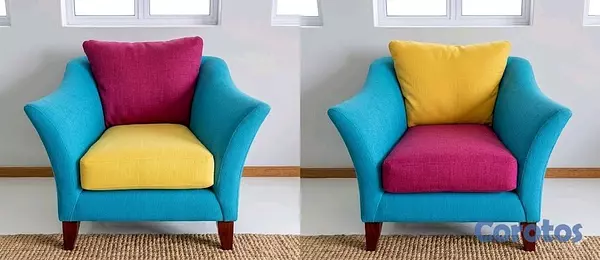 muebles y colchones - Par de Sillón verde, azul y rosa 2