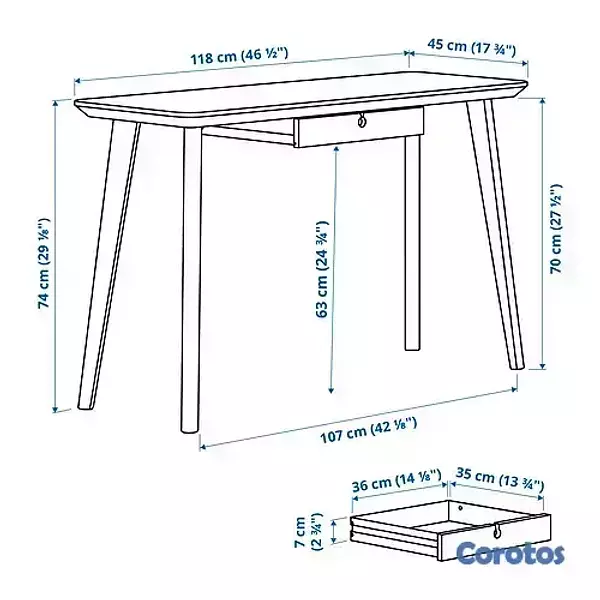 muebles y colchones - Base de Escritorio LISABO (Solo base) 4