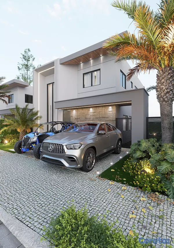 casas vacacionales y villas - Villas en Bavaro 3 hab con piscina desde US$245,000 alta plusvalia 2