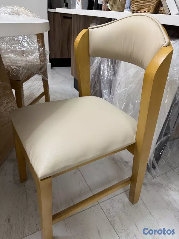 muebles y colchones - ¡Oportunidad! Nuevo comerdor moderno de madera de 4 sillas  4