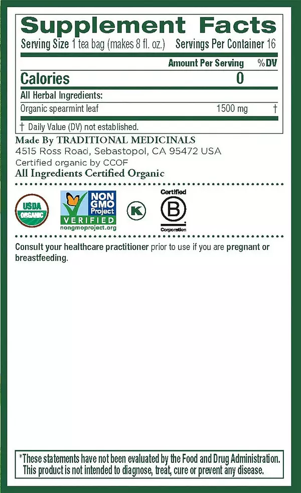 Salud y Equipamiento Médico - Té Orgánico De Menta Verde 3