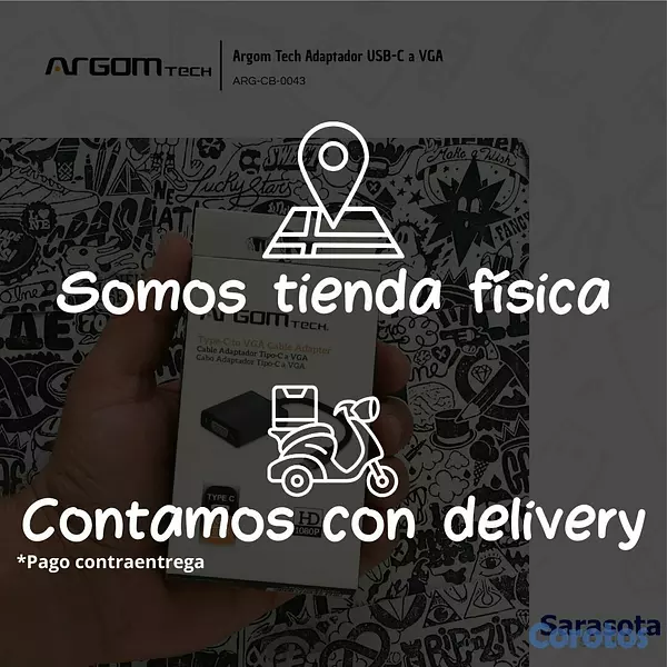 accesorios para electronica - Argom Tech Adaptador USB-C A VGA ARG-CB-0043 2