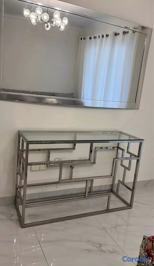 decoración y accesorios - Repisa y espejo plateado  2