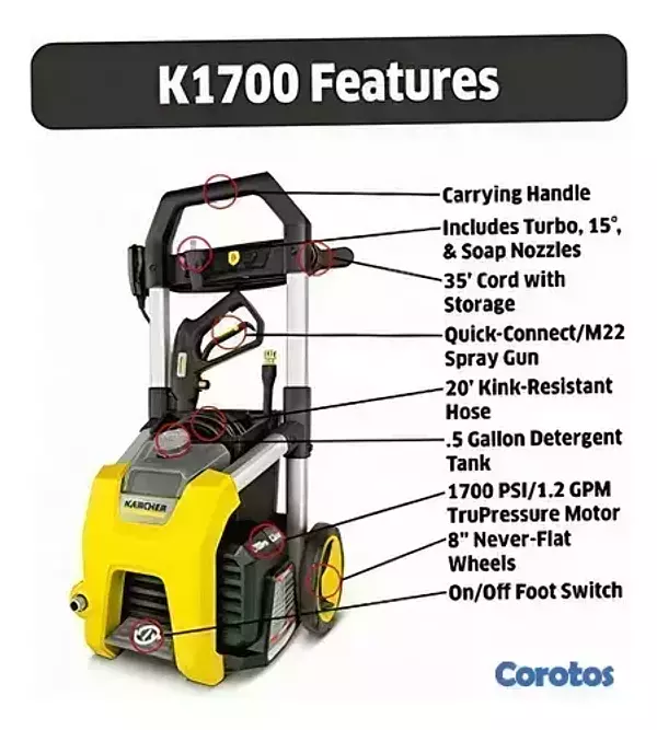 herramientas, jardines y exterior - hidrolavadora karcher k1700 2