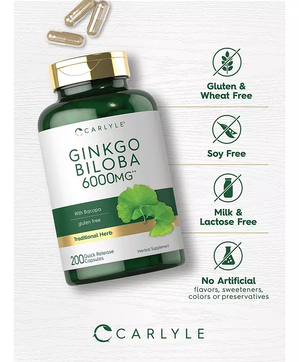 Salud y Equipamiento Médico - Ginkgo Biloba Pildoras | 6000 Mg 5
