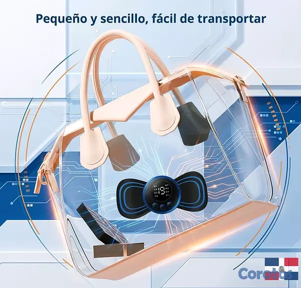 salud y belleza - Masajeador corporal recargable D2  con 2 parche  4