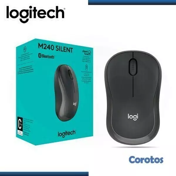 computadoras y laptops - MOUSE LOGITECH M240 INALAMBRICO SILENCIOSO, NEGRO, BLUETOOTH, 400-4000 DPI, RANG 1
