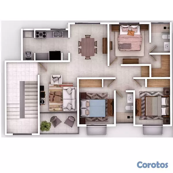 apartamentos - COMODOS APARTAMENTOS  3