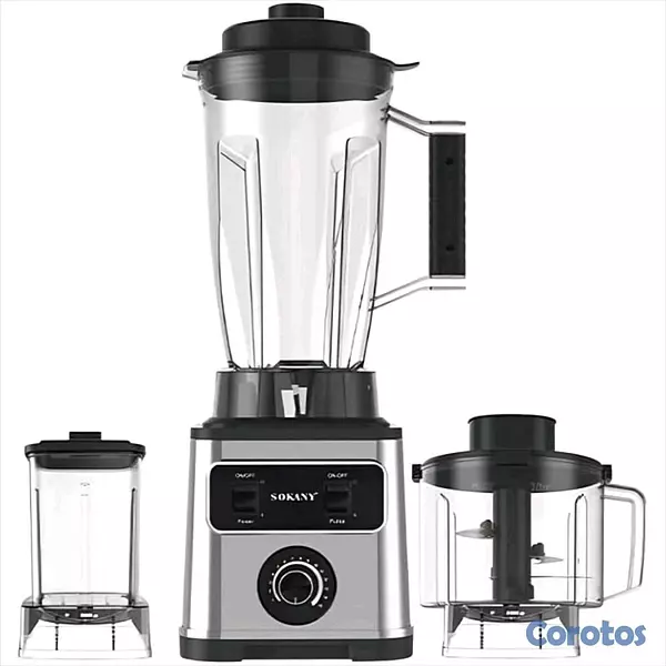 electrodomesticos - 🥤 Licuadora Industrial Sokany 3 en 1 6600W | Procesador de Alimentos + Molino 2