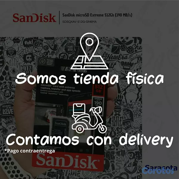 accesorios para electronica - SanDisk microSD Extreme 512Gb (190 MB/s) con Adapt 3