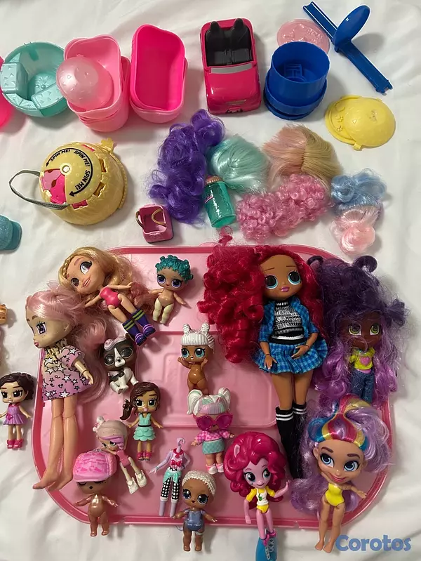 juguetes - Juegos Muñecas LOL, con sus más mascotas y maletín.  2