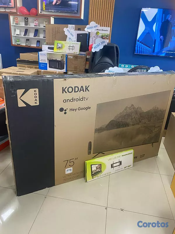 tv - SMART TV KODAK DE 75 PULGADAS GOOGLE TV CONTROL POR VOZ 4K UHD 2026 NUEVAS #TV