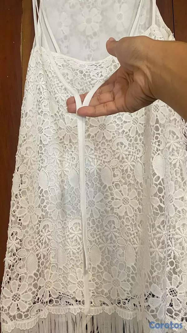 ropa para mujer - vestido blanco de encajes  4