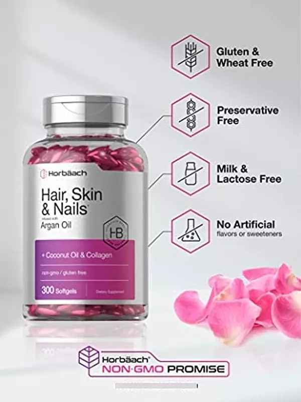 Salud y Equipamiento Médico - Vitaminas Piel, Uñas Y Cabello 300 Cap Horbaach 5